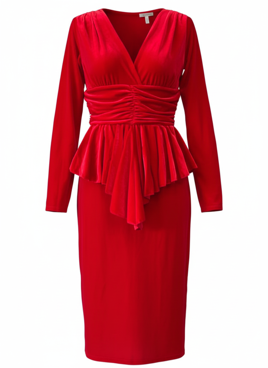 VESTIDO CORTO ROJO 7670