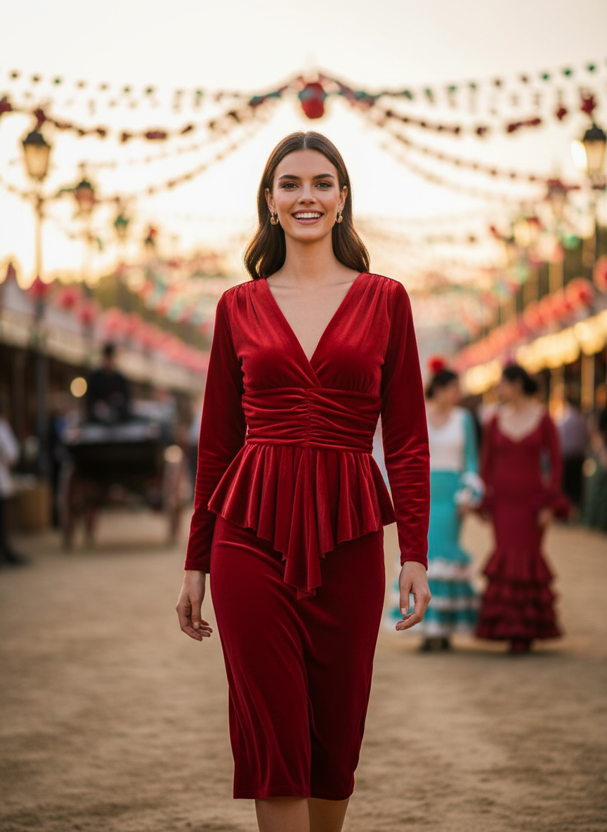 VESTIDO CORTO ROJO 7670