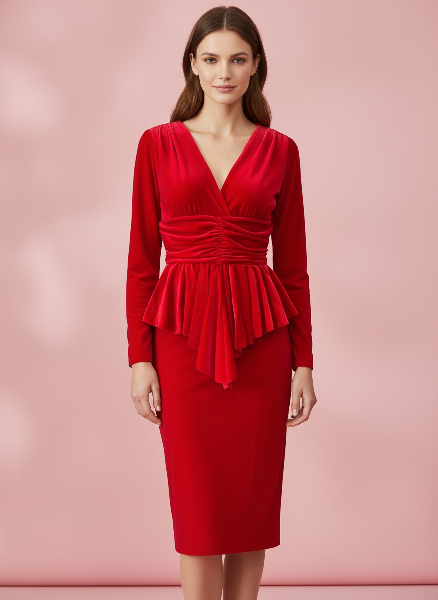 VESTIDO CORTO ROJO 7670