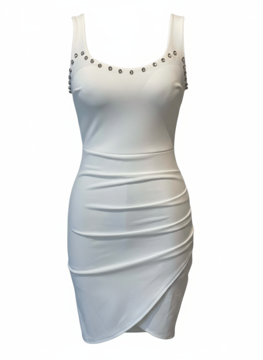 VESTIDO CORTO BLANCO 23642