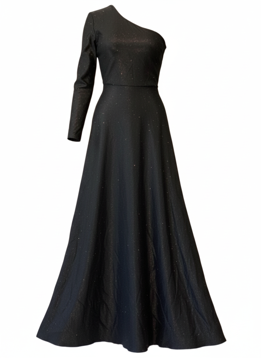 LONG BLACK DRESS 14273
