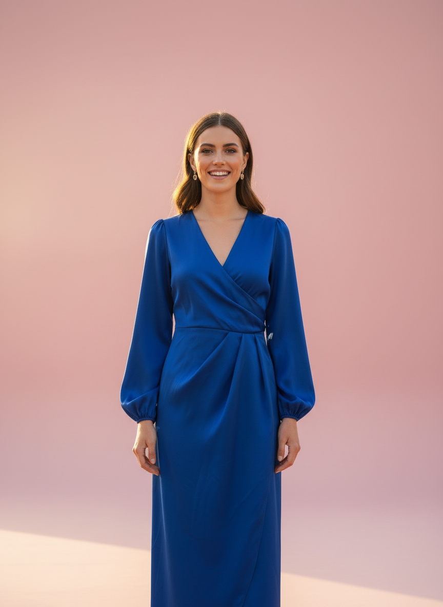 VESTIDO CORTO AZUL ELECTRICO 51136