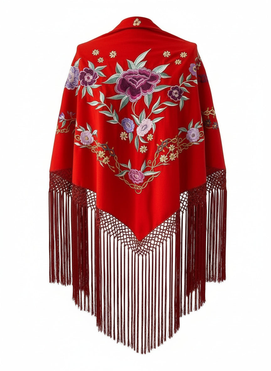 MANTÓN MT12  ROJO CON COLOR