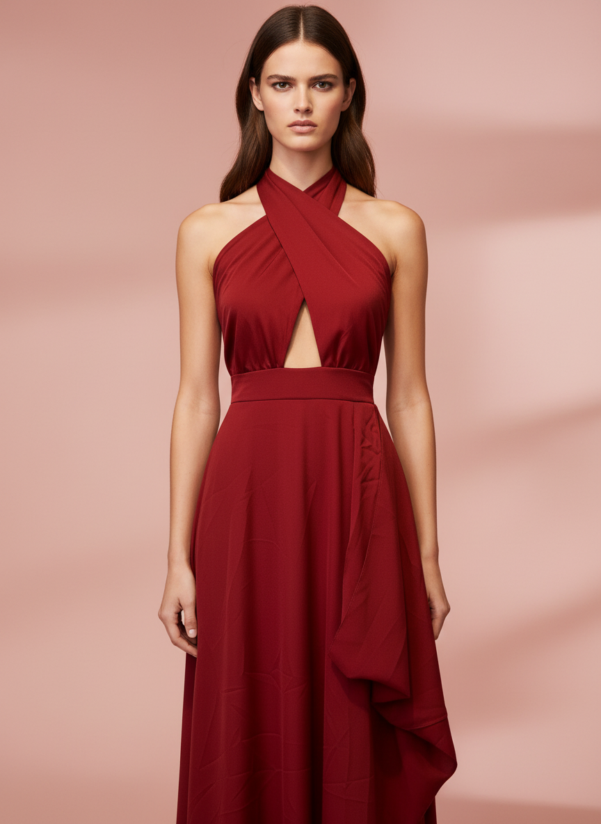 INDIAN RED LONG DRESS 50785