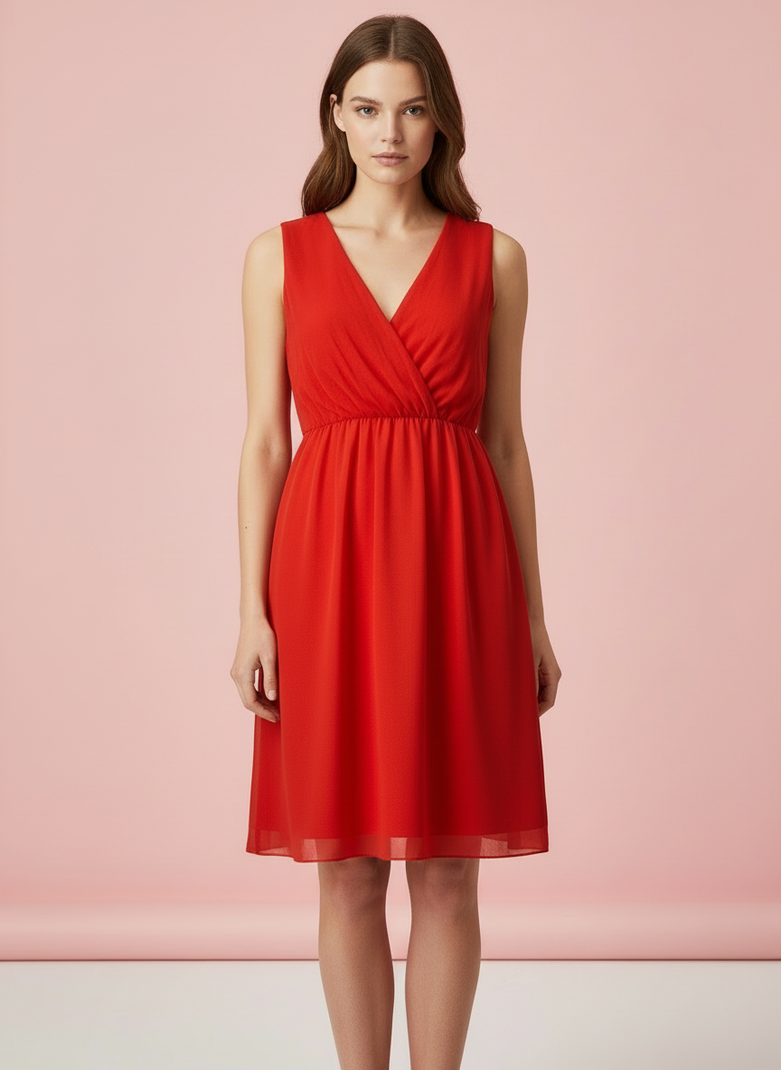 VESTIDO CORTO ROJO 3873