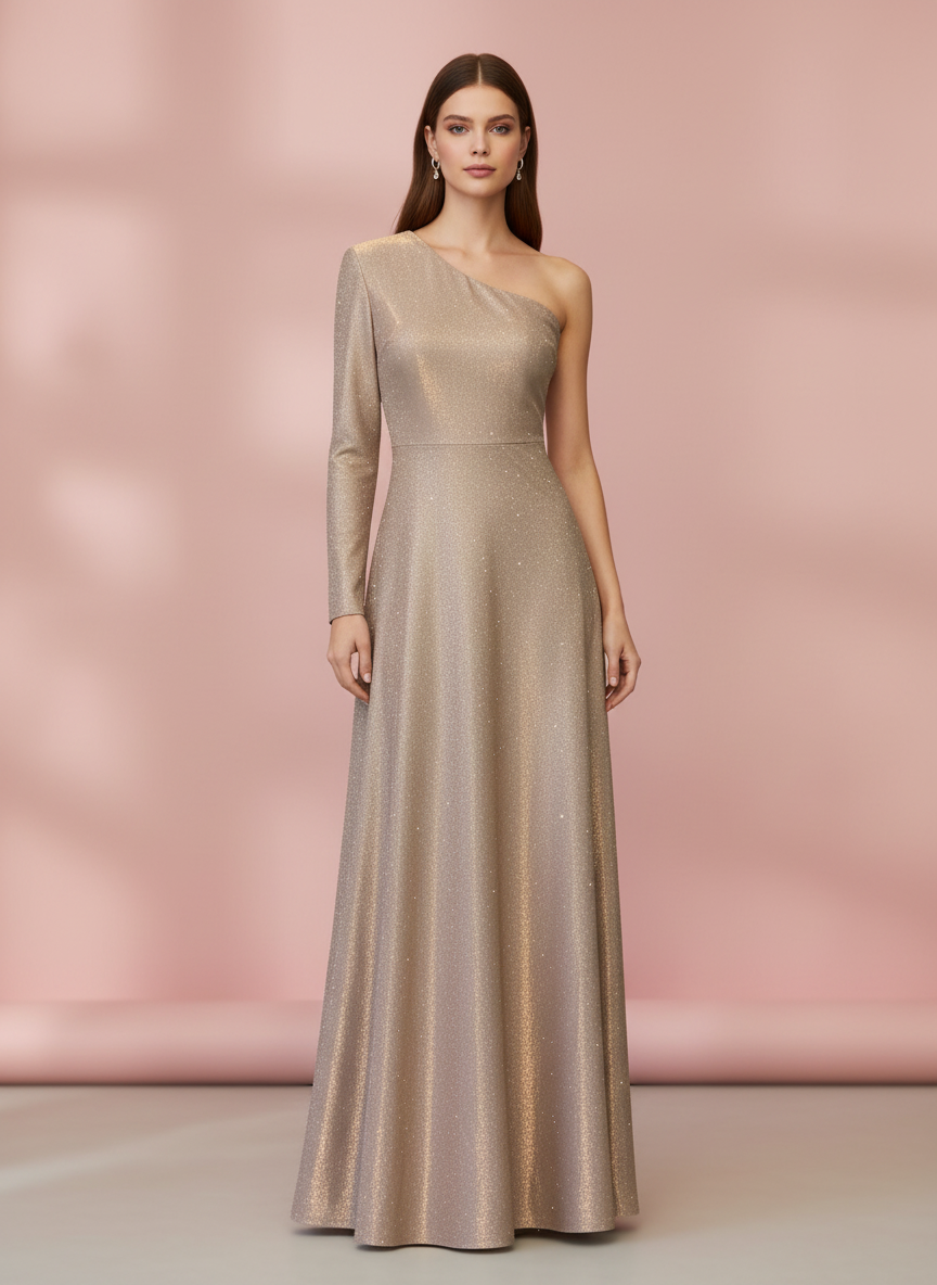 VESTIDO LARGO CHAMPAGNE 14273