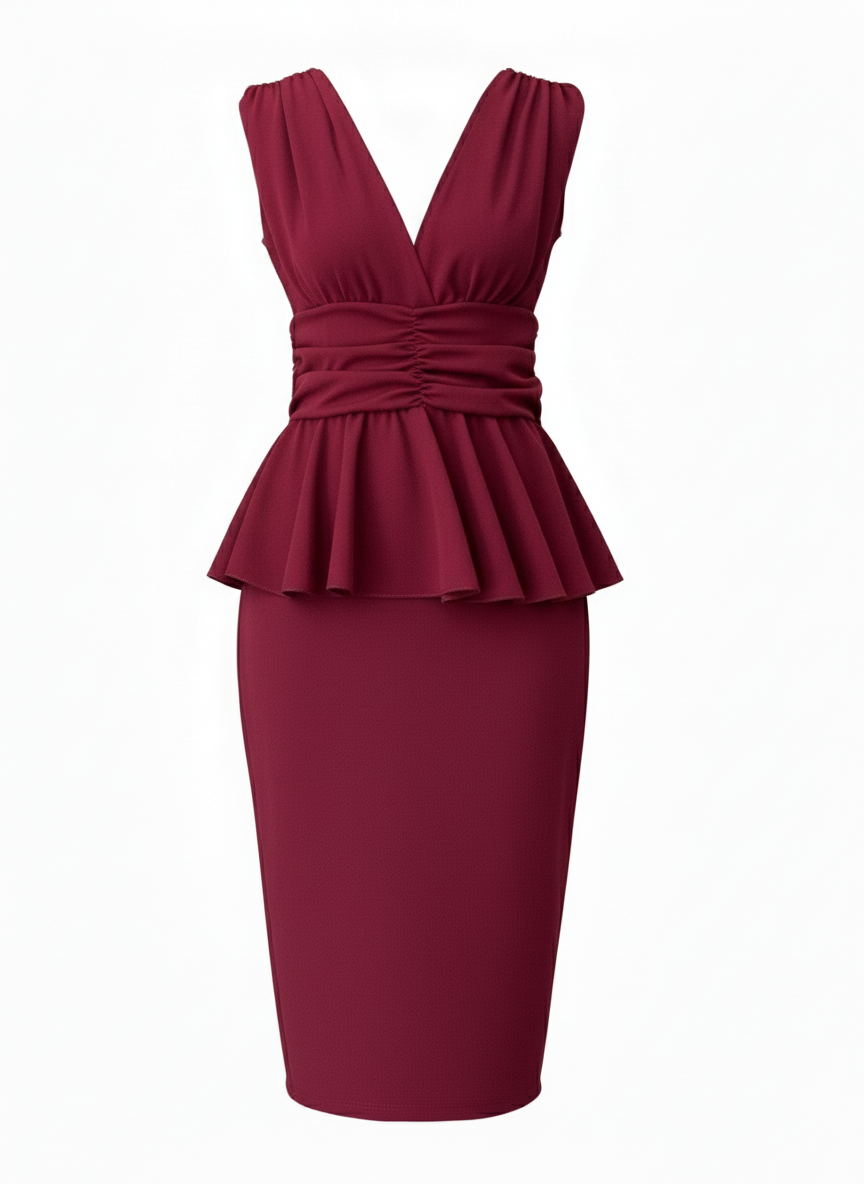 VESTIDO CORTO BURDEO 7232