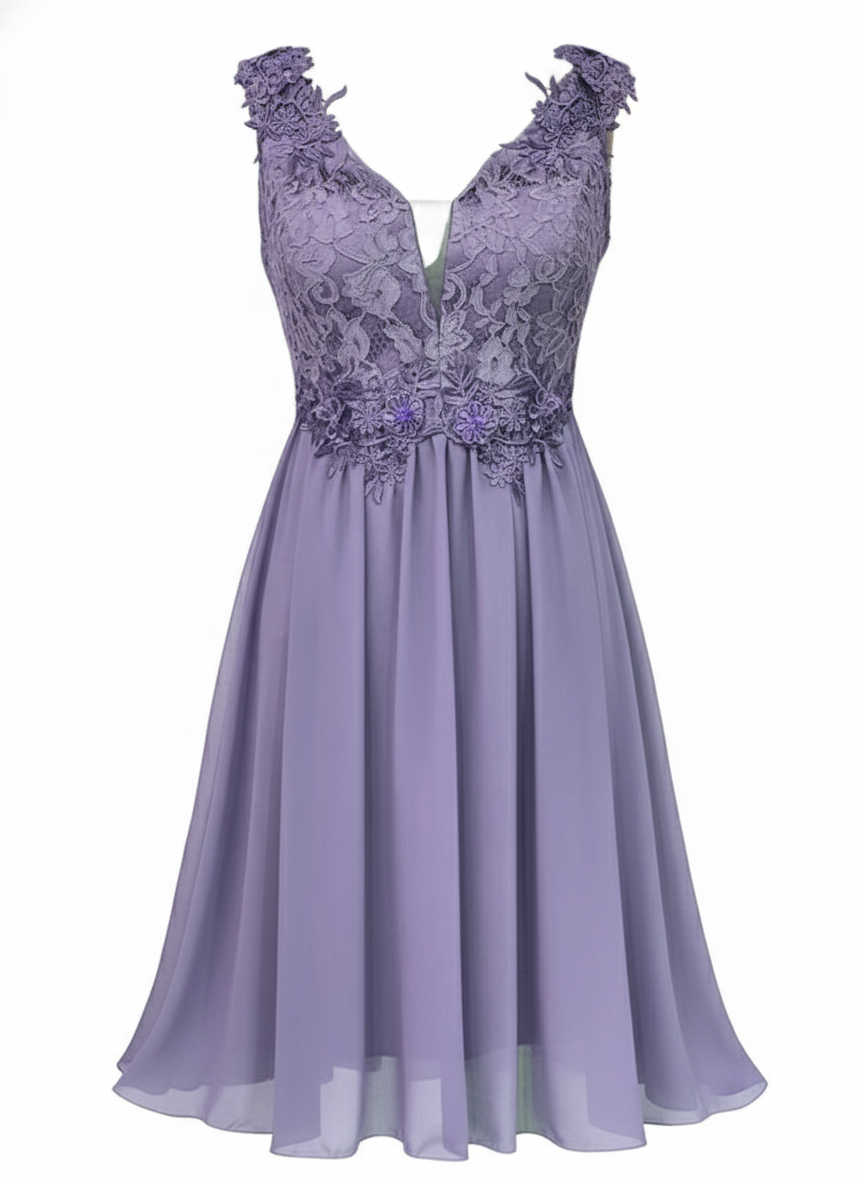 SHORT DRESS LILAC MAUVE 6331