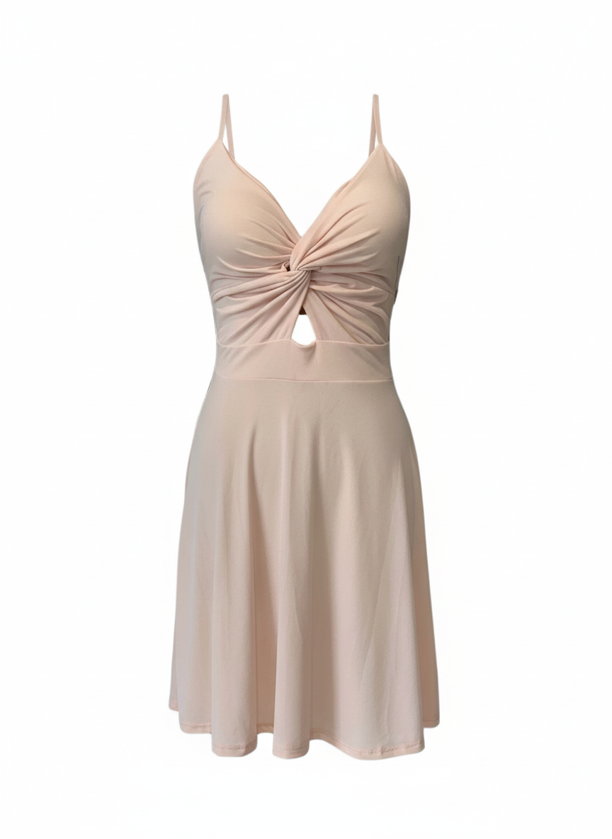 VESTIDO CORTO ROSA 3139