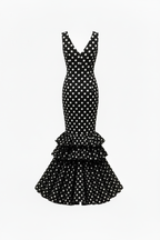 Vestido flamenca lunares escote delantero moderado
